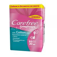 Прокладки гигиенические CAREFREE with Cotton Feel супертонкие ежедн. №20 (Johnson & Johnson/Италия)