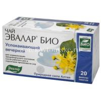 Чай лечебный ЭВАЛАР БИО Вечерний успокаивающий пак.-фильтр 2г №20 (Эвалар/Россия)