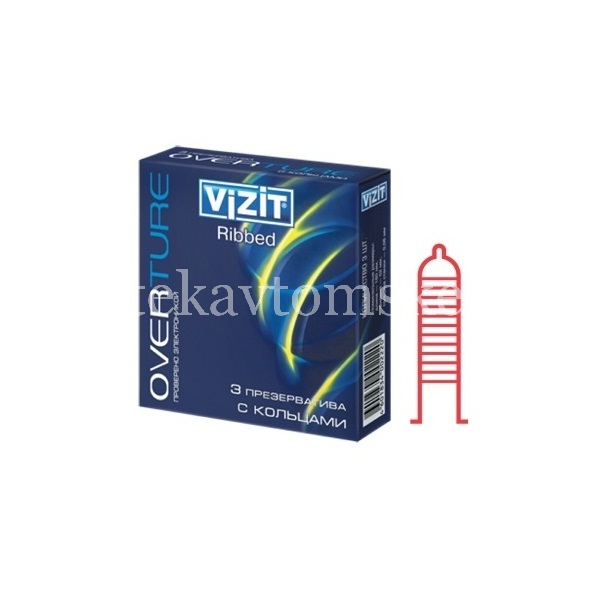 Презервативы Vizit Ribbed, ребристые, 12 шт УТ-00002168 - Vizit - Ребристые презервативы - Купить