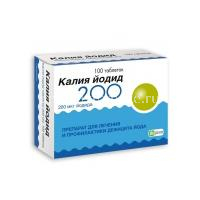 Калия йодид таб. 200мкг №100 уп.конт.яч. пач.карт. (Оболенское ФП/Россия)