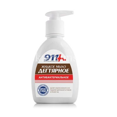 911 Дегтярное мыло антибакт. эффект 250мл (Твинс Тэк/Россия)