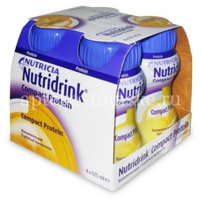 Смесь питательная НУТРИДРИНК Compact Protein банан д/энтеральн. пит. 125мл №4 (Nutricia/Нидерланды)