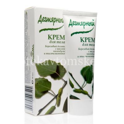 Крем ДЕГТЯРНЫЙ д/тела п/воспалительный от шелушения и зуда 75мл (Медикомед/Россия)