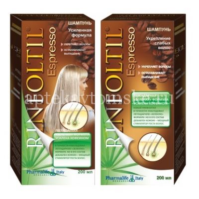 Ринфолтил шампунь 200мл усил. формула от выпадения волос с кофеином (Pharmalife Italia Research/Италия)