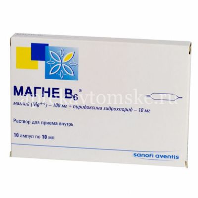 Магне B6 амп.(р-р орал.) 10мл №10 (Cooperation pharmaceutique francaise/Франция)