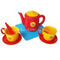 Игрушка PLAYDORADO 21002 Посуда д/кукол набор чашек с чайником 5 предметов (ПластМастер/Россия)