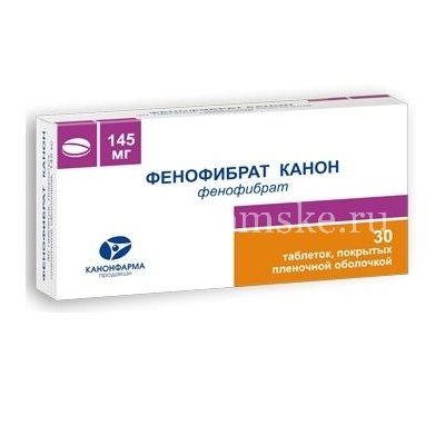 Фенофибрат Канон таб. п/пл. об.145мг №30 (Канонфарма Продакшн/Россия ...