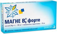 Магне B6 форте таб. п/пл. об. №40 (Chinoin Pharmaceutical and Chemical Works/Венгрия)