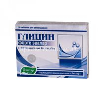 Глицин форте Эвалар таб. д/рассас. 300мг (массой 0,6г) №20 (Эвалар/Россия)