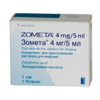 Зомета фл.(конц. д/приг. р-ра д/инф.) 4мг/5мл 5мл №1 (Novartis Pharma/Швейцария)