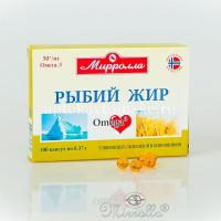 Рыбий жир "Мирролла" пшеница, облепиха и шиповник капс. №100 (Мирролла/Россия)
