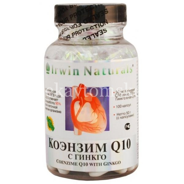 Коэнзим Q-10 с Гинкго капс. №100 (Irwin Naturals/США), купить в Томске ...