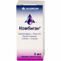 Комбиган фл.-кап.(капли глазн.) 2мг +5мг/мл 5мл (Allergan Pharmaceutical Ireland/Ирландия)