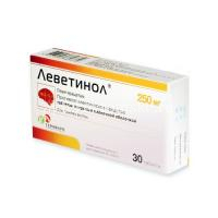 Леветинол таб. п/пл. об. 250мг №30 (Герофарм/Россия)