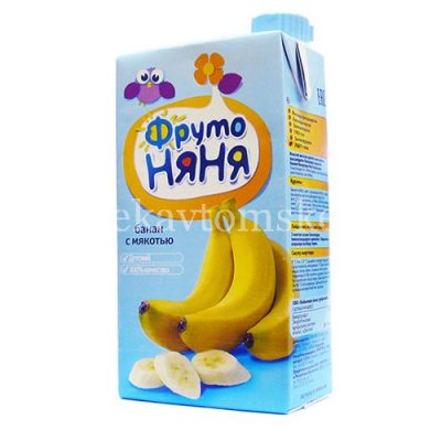 Нектар ФРУТОНЯНЯ банановый с мяк. 500мл (Прогресс/Россия)