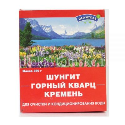 Минерал д/очистки воды "Энергетическая Смесь" кремень, кварц и шунгит 380г (Природный целитель/Россия)