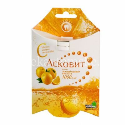 Асковит таб. шип. 1г №10 (апельсин) (Natur Produkt/Польша)