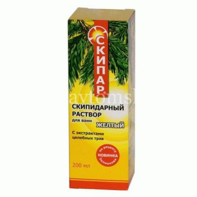 Набор косметический СКИПАР терапевтический раствор скипидарный желтый 200мл д/ванн НТВ-01 (Биофармрус/Россия)