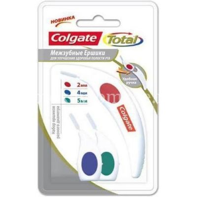 Зубные ершики COLGATE Total д/межзубных пр-ств 2, 4, 5мм (Colgate-Palmolive/Китай)