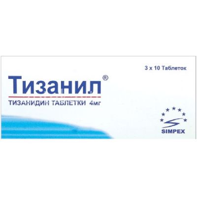 Тизанил таб. 4мг №30 (Simpex Pharma/Индия)