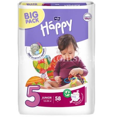 Подгузники Белла (BELLA) HAPPY junior (12-25кг) №58 (TZMO S.A./Польша)