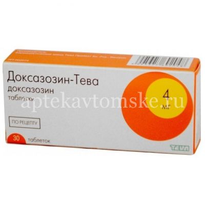 Доксазозин-Тева таб. 4мг №30 (Teva Pharmaceutical Works Private/Венгрия)