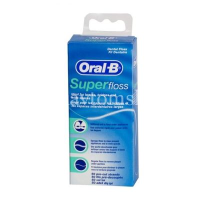 Зубная нить ORAL-B Super Floss 60см №50 (Oral-B Lab/Ирландия)