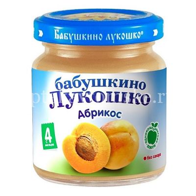 Пюре БАБУШКИНО ЛУКОШКО абрикос (с 4 мес.) 100г (Фаустово/Россия)