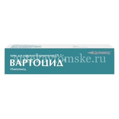Вартоцид туба(крем д/наружн. прим.) 5% 5г №1 (Цитомед/Россия)