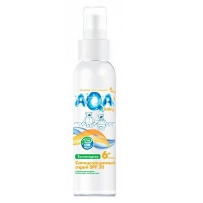 Спрей AQA baby солнцезащитный SPF-30 150мл (Уник косметик/Россия)