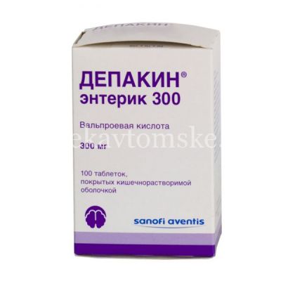 Депакин энтерик 300 таб. кишечнораств. п/пл. об. 300мг №100 (Sanofi-Aventis S.A./Испания)