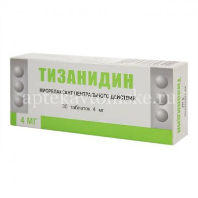 Тизанидин таб. 4мг №30 (Березовский фармацевтический завод/Россия)