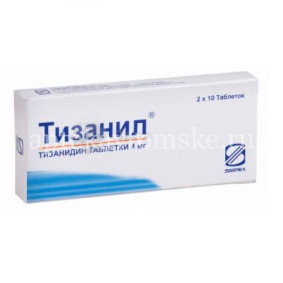 Тизанил таб. 4мг №20 (Simpex Pharma/Индия)