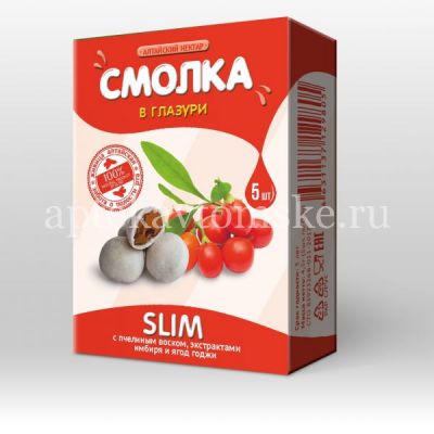 Смолка жевательная Алтайская SLIM Похудение в глазури драже №5 (Алтайский нектар/Россия)