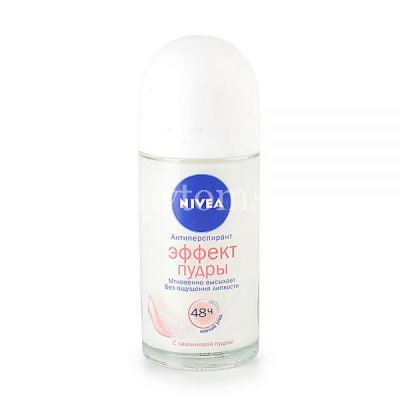 NIVEA DEODORANT Эффект пудры дезодорант д/жен. 50мл (ролик) (Beiersdorf AG/Германия)
