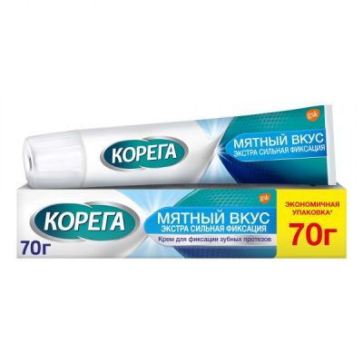 Корега крем Экстра сильная фиксация 70г д/фикс. зубн. протезов (мятный) (Stafford Miller/Ирландия)